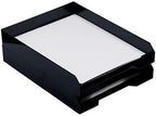 JAM PAPER Stackable Paper Trays - Black - Desktop Document, Letter, & File Organizer Tray - 2/Pack by JAMPaper