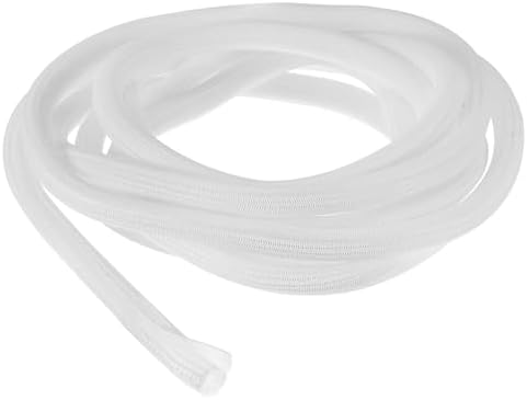 uxcell 20 Ft - 3/4 Inch Split Sleeving, Braided Cable Sleeving, PET Cable Management Wire Sleeve Cord Protector, Wire Wrap Loom Tube for Office Home Devices, White by uxcell