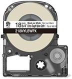 Epson LABELWORKS 218NYLBWPX Nylon Tape - Black on White - 3/4" (18mm), 19ft - Image 3