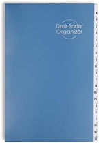 Smead Expandable Office Desk File Sorter, Office Supplies, Alphabetic (A-Z) and Numeric(1-20) Desk Organizer, 20 Indexing Dividers, Laminated Tabs, Legal Size, Blue, Office Desk Accessories (89237) - Image 5