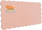 Scalloped Bulletin Board 35x17.5 inches, Decorative Felt Pin Board for Wall by Lightomorrow