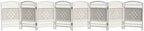 Red Lantern 2 ft. Short Fiber Weave Folding Screen - White - 8 Panels by RedLantern