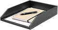 Gallaway Leather Letter Tray Organizer - PU Leather Desk Tray, Perfect for Office Organization, Document Holder Fits A4 Paper, Stackable Drawers for Extra Storage (Black) by GallawayLeather