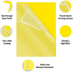 Yellow Vinyl Folders, Heavy Duty Plastic Folders with Clear Front Pocket, Doctor Stuff, Letter Size L-Type Document Holder for Home, Office and Medical, Pack of 100 - Image 4