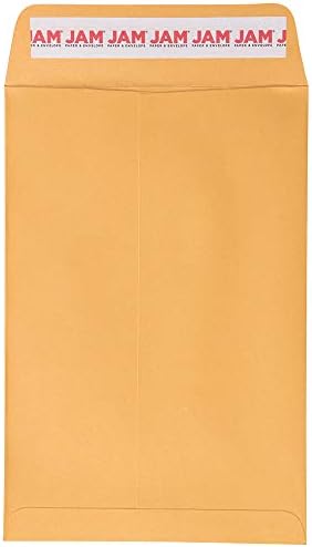 JAM PAPER 6 x 9 Open End Catalog Envelopes with Peel and Seal Closure - Brown Kraft Manila - Bulk 500/Carton by JAMPaper