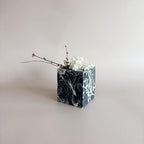 Natural Marble Stone Square Storage Container Empty Vessel Holder Cup for Candle/Pens/Sundries items (Calacatta Black) - Image 4