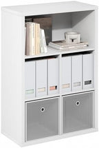 Furinno Cubicle Book Shelf, 5-Cube Bookshelf, Extra Thick Frame Cube Storage Organizer Bookcase with Closed Back, 15.3 x 29.9 x 43.3, for Living Room, Bedroom, Home Office, White by Furinno-FitsYourSpaceFitsYourBudget