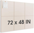 MaxGear Extra Large Bulletin Board 72" x 48", Light Tan Felt Wall Tiles by MaxGear