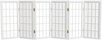 2 ft. Short Desktop Window Pane Shoji Screen - White - 6 Panels by RedLantern
