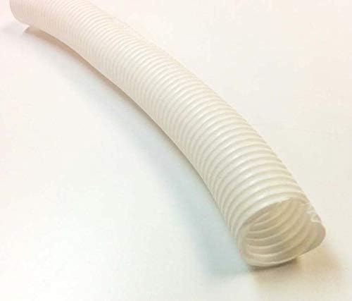 Electriduct 3/8" Split Wire Loom Tubing Polyethylene Corrugated Flexible Conduit (0.375 Inch ID) - White - 100 Feet by Electriduct