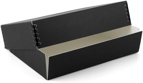 Lineco 11x14 Black Museum Archival Storage Box, Drop Front, 11.75x15x3 in. by Lineco