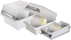 HAN 966-S-631, Card filing box Special Edition A6 landscape. Innovative, attractive design holds 800 cards with lock, readjustable lid supplied with large inscription label, light-grey-translucent - Image 4