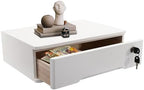 Xuthusman Desk Organizer with Drawer, Wooden Desktop Storage Box with Lockable Office Supplies Drawer Organizer Tabletop Storage Multifunctional Desktop Storage Box for Office Study Dresser（white） - Image 7