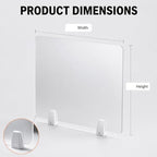 Frosted Acrylic Desk Divider, Free Standing No Drill Clamp-On Office Desk Partition Privacy Screen,Translucent Desk Cubicle Divider for Office Workspace Classroom(31" W x 12" H, 1Pc) - Image 3
