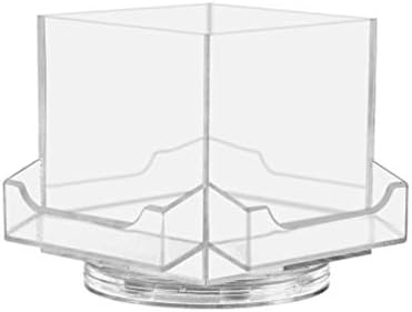 Marketing Holders 4 Pack Rotating Business Card Holder Open Middle Storage Countertop Organizer Display Clear Acrylic Spinning Organizer Markers Candy Paperclips Rubber Bands by MarketingHolders