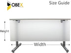 OBEX Table Mounted Modesty Panel Acrylic Desk Privacy Panel & Barrier for Office Cubicle, 24" x 42", Frosted - Image 3