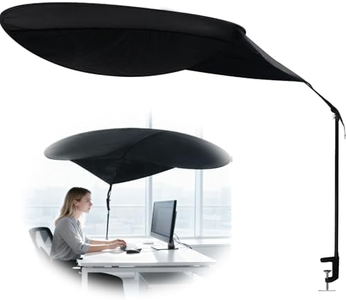 Office Cubicle and Desk Shade, Suitable for Cubicle to Block Light and Privacy Protection Cubicle Light Shield Black Diameter 65 inches by Unknown