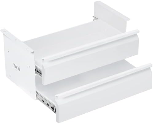 VIVO White 16 in Slide Out Dual Tier Desk Drawer, DESK-DR02W by VIVO
