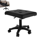 Footrest Under Desk, Adjustable Height 15.7-19.7 in Leg Rest Ottoman with Wheels, 17.7 x 14.6 in Ergonomic Saddle Foot Stool, Leather Rolling Stool for Office Home Gaming Salon Makeup Vanity by Unknown