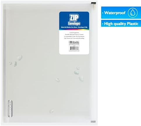 BAZIC Products Clear Zip Envelope, A4/Letter, 24-Box - Image 3
