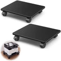 Beeveer 2 Pcs Black Under Desk Printer Stand 15.8 x 13.8 x 3.2 Inches by Beeveer