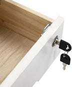 Wooden Desk Organizer with Lockable Drawers, 3-Tier Countertop Storage Cabinet File Cabinet Jewelry Organizer Home Office Supplies Organization Unit (White-3 Lock) - Image 7