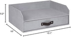 Bigso Box of Sweden Walter Letter Tray for A4 or Letter Size Documents - Paper Tray Organizer for Desk with Storage Drawer and Stable Rubber Feet - 13.1in x 10in x 5.2in - Ash - Image 5