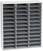 Fellowes Literature Organizer, 36 Compartment, Letter Size, Dove Gray (25061) by FellowesBrands