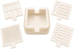 Sticky Note Holder with Checklist Stencils, Desk Organizer，White by Unknown