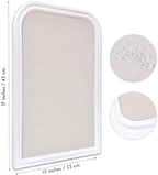 Bulletin Board with Linen, 17x13 inches Bulletin Board with White Wood Style Frame, Decorative Hanging Pin Board Vision Board Message Board for Office School Home Decor(2R&2S,L-4333,1p) - Image 2