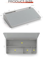 TOWON Compact Glass Desktop Whiteboard with Storage 12x7 in, Gray - Image 6