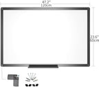 VIZ-PRO Magnetic Dry Erase Board, 48 x 24 Inches, Black Aluminium Frame - Image 2