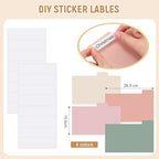Tenceur Acrylic Greeting Card Organizer & Storage Box with 20 Colorful Removable Adjustable Dividers and Labels for Holiday Birthday Wedding Cards Photos, Crafts, Scrapbooking, Paper, Envelopes - Image 2