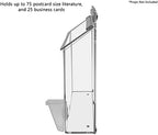 Marketing Holders 4 Pack Brochure Box with Lid Metal Mount Clear Acrylic Magnetic Outdoor Caddy Holds 9" x 6" Bifold Ads and 3.5" x 2" Business Cards with Take One Sticker Hangs On Smooth Surfaces - Image 4