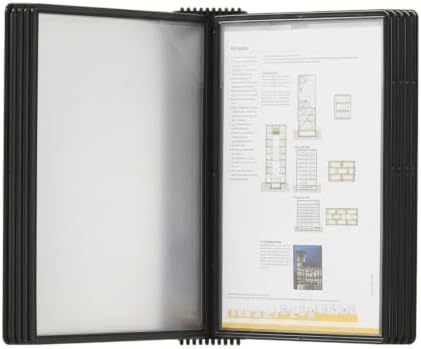 Tarifold Wall Mount Reference System, 10 Pockets, Easy-Load Design, Black - Image 3