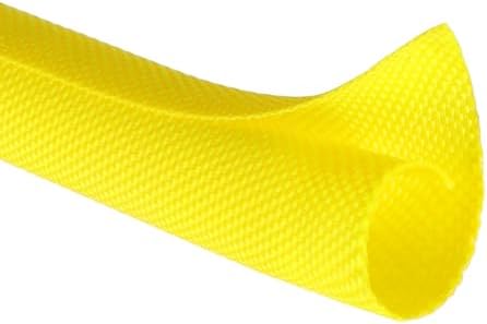 Split Wire Loom, 20ft Automotive Cable Protector Sleeve, Flexible Braided Cable Sleeves High Temperature Cable Management (Yellow, 1") by ConveniencetoYourLife