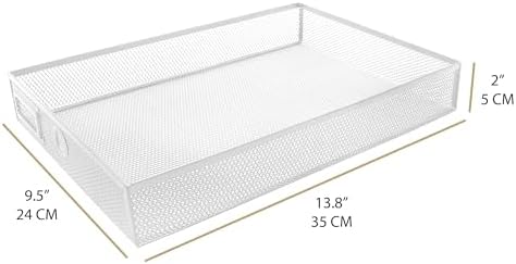 Exerz Paper Sorter 3 Drawer Wire Mesh A4 / Desk Multifunctional Desk Organiser/Multi-Layer Letter Tray - for Documents, Magazines, Notebooks and Letter (White) - Image 3