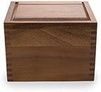 Ironwood Gourmet Acacia Wood Recipe Box with Divider Tabs, 2 Compartment, Single - Image 2