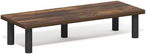 Rectangle Monitor Riser, Toolless Assembly Laptop Stand for Desk, Office Desk Accessories, Desk Organizers and Accessories, Monitor Stand Riser, For Dorm, Study Room, Amber Pine - Image 4