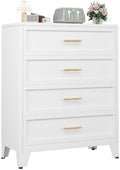 Ckzbx Metal Dresser Under Desk Metal Filing Cabinets, 43.11" H Drawer Chests of Drawers for Office, Garage (4 Drawers White 31.5inch Wide) by Ckzbx