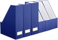 Feifeiya Magazine Holder Set of 6 Cardboard File Holder Desk, Navy Blue by Feifeiya