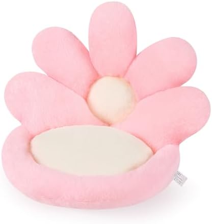 Ditucu Flower Shape Chair Pillow Cute Seat Cushion 19 inch Comfy Lazy Sofa Floor Pillows Dorm Seating for Bedroom Decor Pink by DITUCU