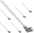 Master Magnetics MSHL04X6 Magnetic Sign Holder for 18" Sign, 90 Degree Magnetic Base with Acrylic Strip, 2.28" L, 0.79" W, 20.43" Overall, Clear, White (Pack of 6) by MasterMagnetics