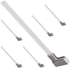 Master Magnetics MSHL04X6 Magnetic Sign Holder for 18" Sign, 90 Degree Magnetic Base with Acrylic Strip, 2.28" L, 0.79" W, 20.43" Overall, Clear, White (Pack of 6) by MasterMagnetics