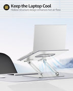 Urmust Laptop Stand, Ergonomic Adjustable Riser for Desk, Compatible with Laptops up to 16 Inches, Including MacBook Pro/Air, Portable, Heat Dissipation, Gift for Women Men - Image 5