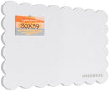 Scalloped Bulletin Board 40x30 inches, Decorative Felt Pin Board for Wall by Lightomorrow
