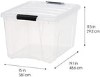 IRIS USA 35 Qt. Letter/Legal File Box with Latching Lid, Navy/Gray - Image 2