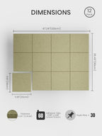 Bumusty 48"x 36" Large Felt Bulletin Board Tiles, Olive Green - Image 2