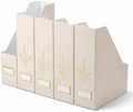 5 Pack Decorative Magazine File Holder Desk Organizer, Beige by Unknown