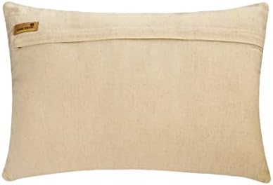 The HomeCentric Decorative Blue Pack of 2, 12"x26" (30x65 cm) Lumbar Pillow Cover, Jacquard Beaded & Foil & Faux Leather Oblong Pillow, Abstract Pattern Modern Style - Halycon Silver - Image 3